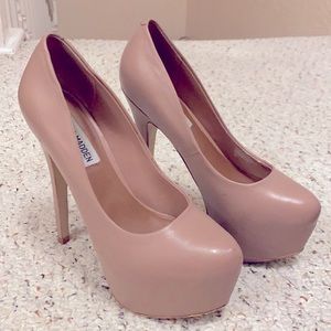 Nude Steve Madden platform heels